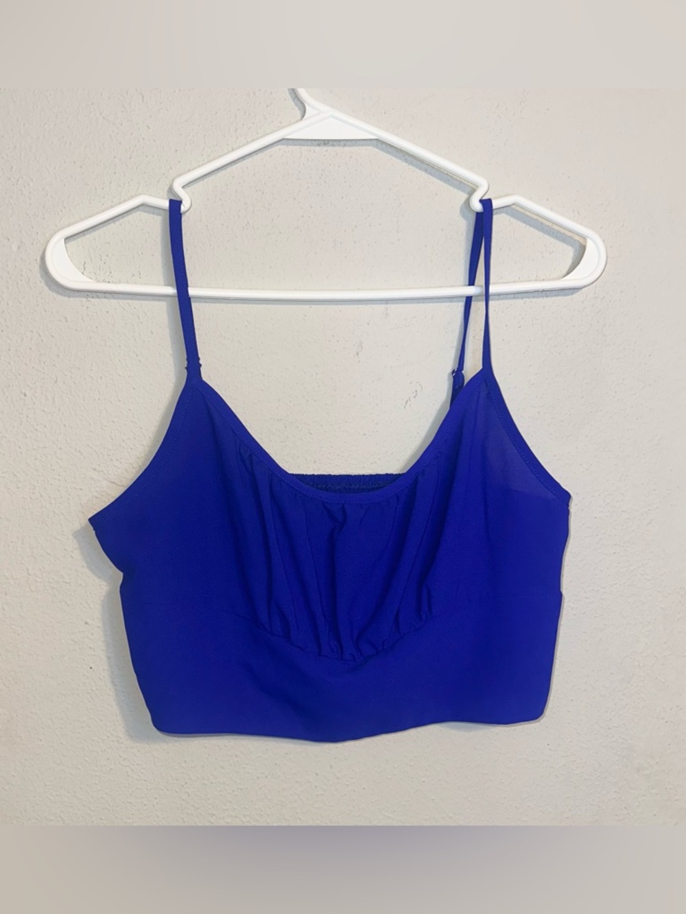 Bright Royal Blue Cropped Cami Tank Top